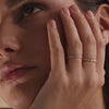 14 Karat Gold Cubic Zirconia Double Band Eternity Ring - 4
