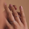 14 Karat White Gold with Diamonds Four Prong Diamond Solitary Pavé Tapered Ring (0.20 ct) - 4