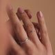 Four Prong Diamond Solitary Pavé Tapered Ring (0.20 ct)