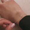 Oro Blanco de 14 Quilates Round Cut Cubic Zirconia Bracelet - 4