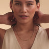 14 Karat Gold Paperclip Duo Chain Necklace - 2