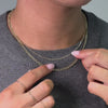 14 Karat Gold Stationed Spheres Necklace - 10