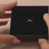 14 Karat Gold with Diamond Four Prong Diamond Solitary Ring (0.15 ct) - 4