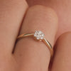 14 Karat Gold with Diamonds Diamond Cluster Tapered Ring (0.15 ct) - 4