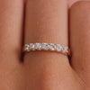 585er Gold Breite Zirkonia Halb Eternity Ring - 4