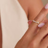 Or 14 Carats Bague Croix Zircon - 4
