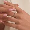 14 Karaat Goud met Diamant Four Prong Diamant Solitair Tapered Ring (0.10 ct) - 4