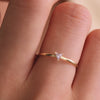 585er Gold Trillion Cut Zirkonia Ring - 4