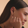 Or 14 Carats avec Diamants Piercing Mini Lotus Diamant (0.02 ct) - 4