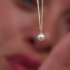 14 Karaat Goud Parel Pendant Ketting - 4