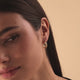 Pendientes de Botón con Diamante Four Prong (0.05 ct)