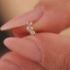 Diamond Bezel Set Curved Piercing (0.03 ct)