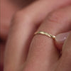 14 Karat Gold Hammered Stacker Ring - 4