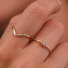 14 Karaat Goud Zirkonia Trilogie Ring - 4