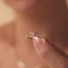 14 Karat Gold Cubic Zirconia Double Stacker Ring - 4