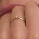 Six Prong Diamant Solitair Tapered Ring (0.05 ct)