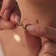 Charm para Aro de Circonita con Flor de Loto