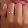 14 Karat Gold Cubic Zirconia Open Stacker Ring - 4