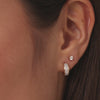 14 Karat Gold with Diamonds Pavé Diamond Bold Huggie Hoops (12mm) (0.16 ct) - 4
