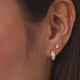 Pavé Diamond Bold Huggie Hoops (12mm) (0.16 ct)