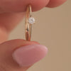 14 Karat Gold with Diamond Six Prong Diamond Solitary Ring (0.15 ct) - 4