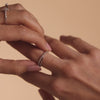 Or Blanc 14 Carats avec Diamants Bague Croisée Diamant (0.15 ct) - 4