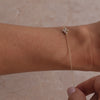14 Karat Gold Cubic Zirconia Flower Bracelet - 4