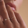 Oro de 14 Quilates con Diamantes Trilogy Spaced Diamond Stacker Ring (0.05 ct) - 4