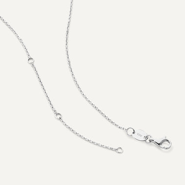 Oro Bianco 14 Carati Collana con Ciondolo Infinito Concatenato - 11