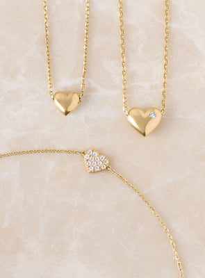 hartjes armbanden - hart   van goud