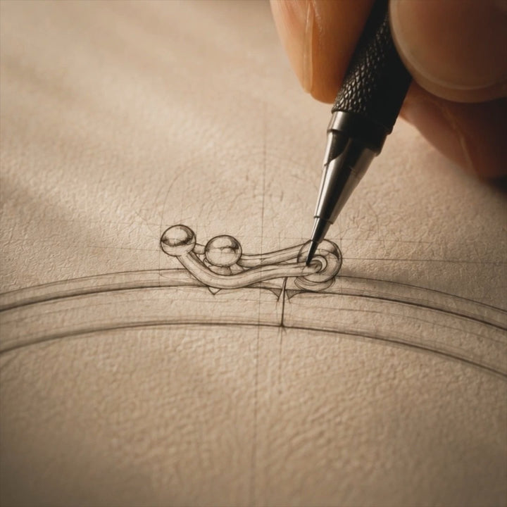 Goldsmith sketching a TOV ring design