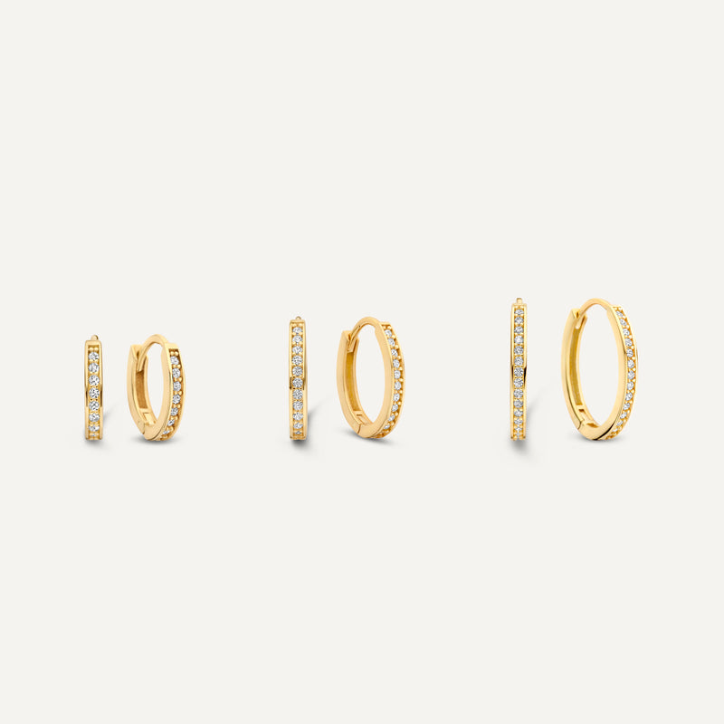 Pavé Zirkonia Ovale Hoops Set